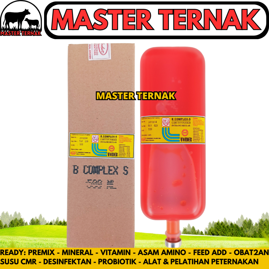 B COMPLEX S SUPER WONDER 500ML INFUS - Vitamin B Complex Super Vit B Komplek Hewan B kompleks