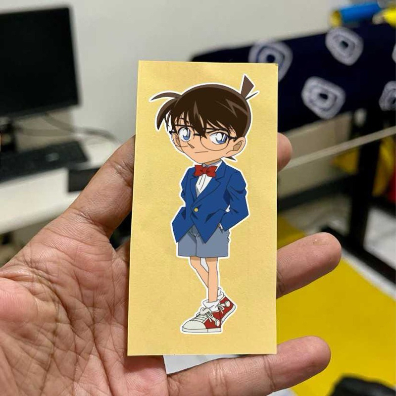 stiker conan, conan, detektiv conan, stiker nyala, hp, motor