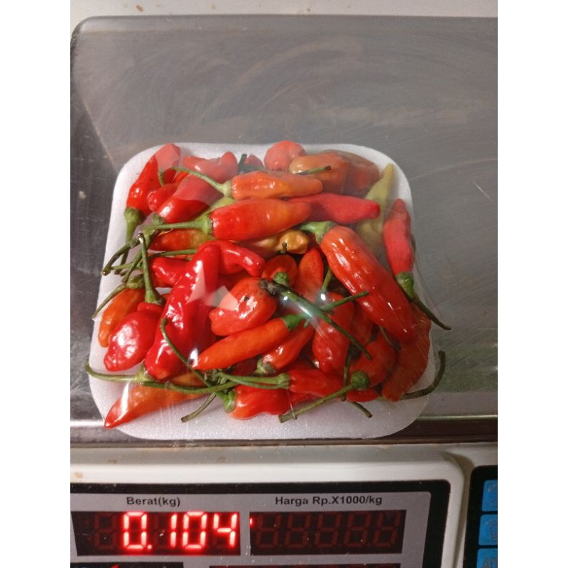 

Cabe Cabai Cengek rawit merah 100gram Di jamin Lada Termurah Halal