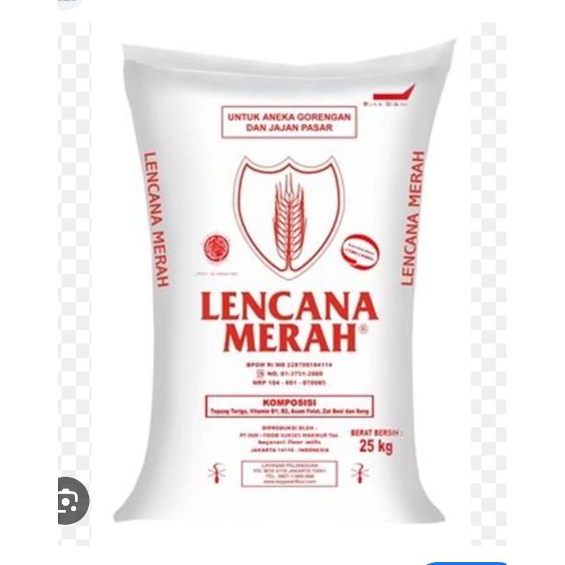 

TEPUNG TERIGU LENCANA MERAH | 1Kg PROTEIN SEDANG | ASLI 100% TERIGU