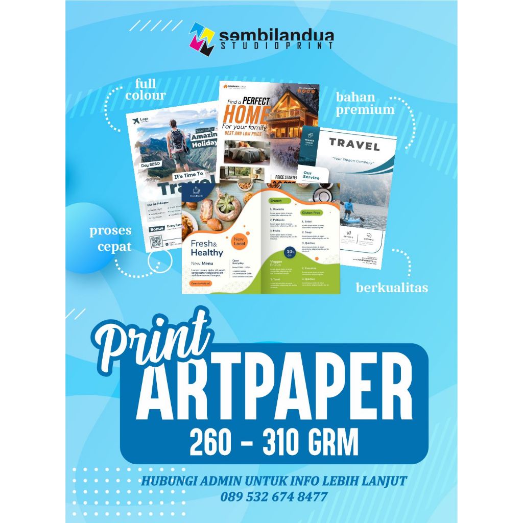 

PRINT CETAK KERTAS ARTPAPER A3+ 260GRM || CETAK BROSUR, UNDANGAN, POSTER TERMURAH