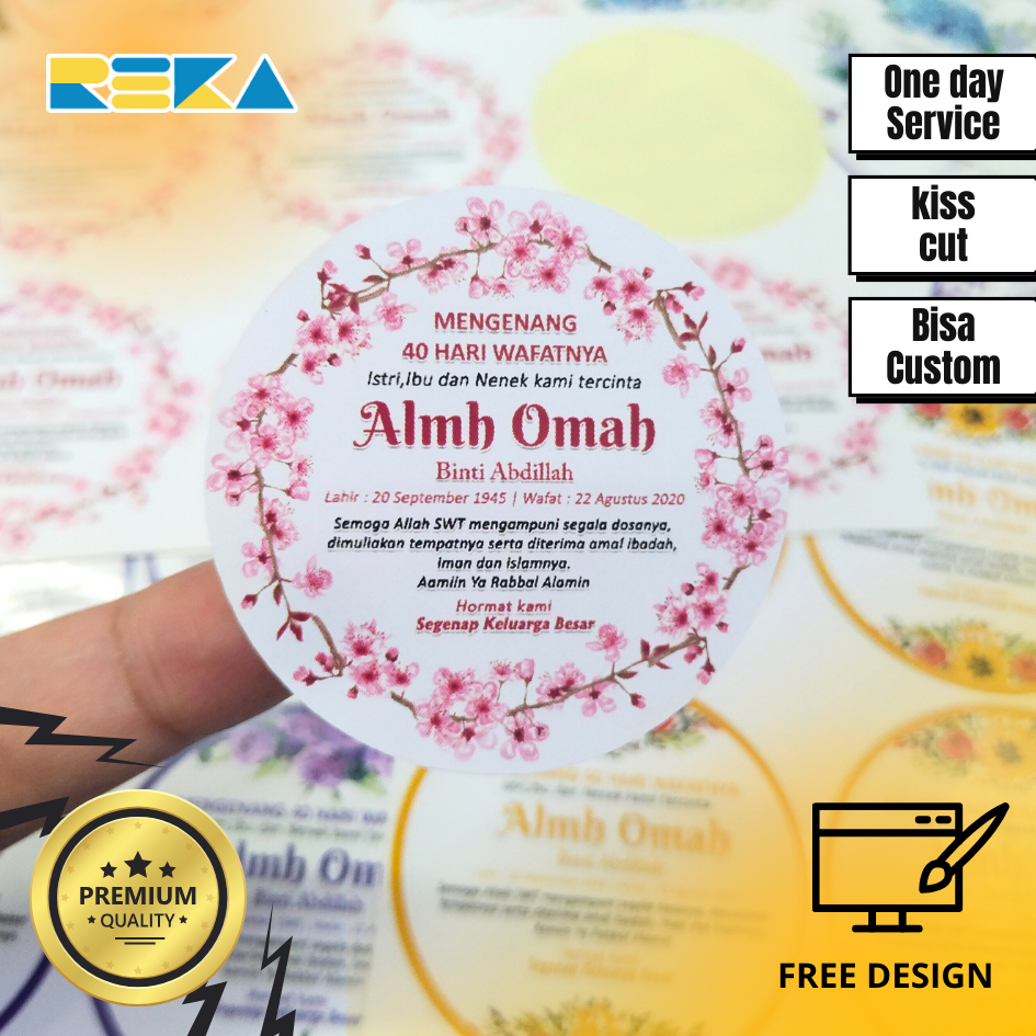 

3-4 Stiker Tahlil Haul Mengenang Wafatnya 40 100 1000 Hari Tahlilan Pengajian Sticker