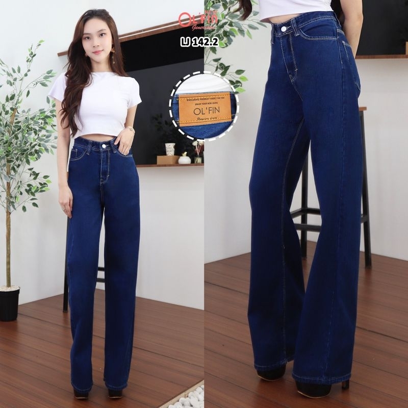 CELANA KULOT OLFIN LOOSE JEANS NON STRETCH
