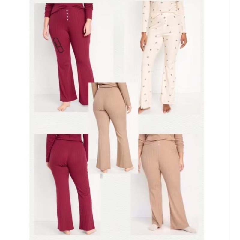 celana panjang kulot wanita wafle branded big size sisa stock eksport