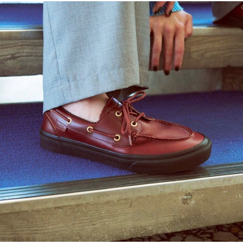 VANS LOAFER 2 EYELET FALL BROWN BLACK ORIGINAL