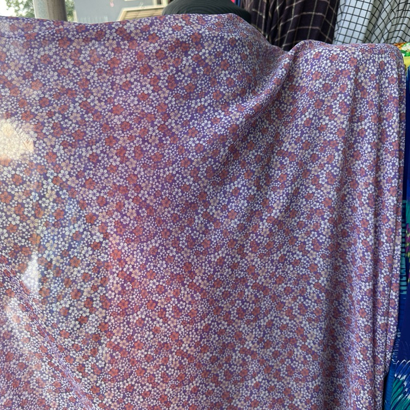 Kain Ceruty babydoll motif bunga - ceruti motif - Kain Ceruti meteran