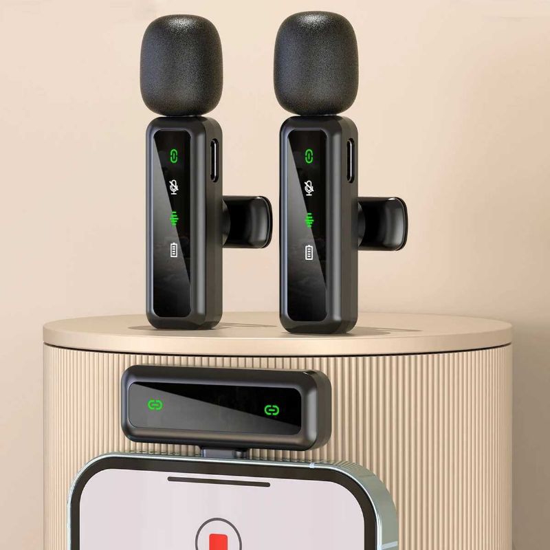 Mic Clip On Wireless Microphone Mini Noise Reduction