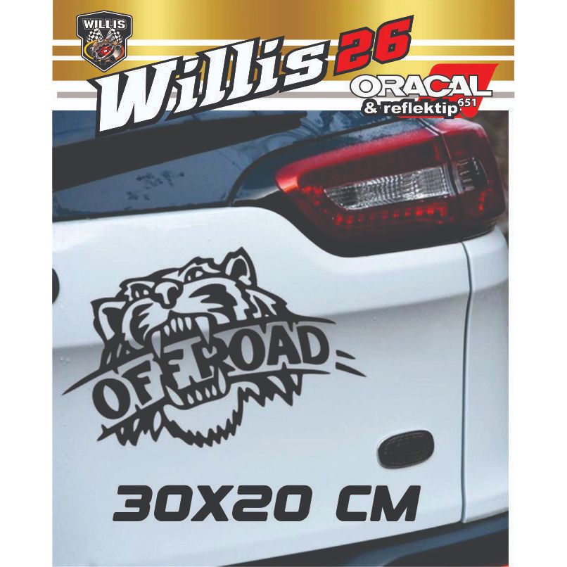 Cutting Sticker Off Road Macan Stiker Mobil NYALA
