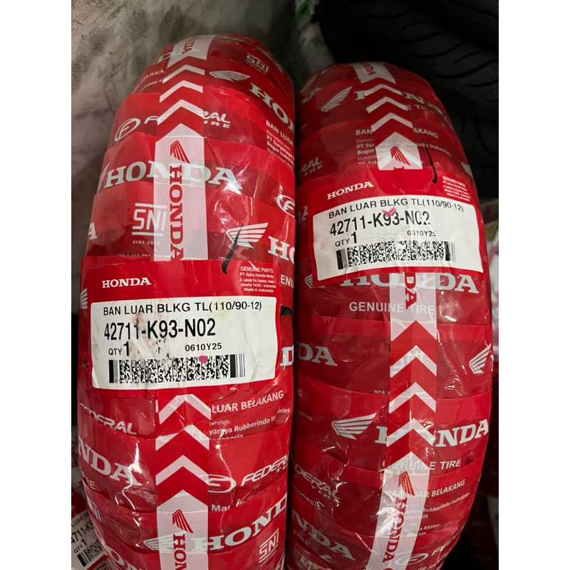 Ban Luar Ring 12 Federal 110/90-12 Tubeless (Belakang Scoopy Donat)