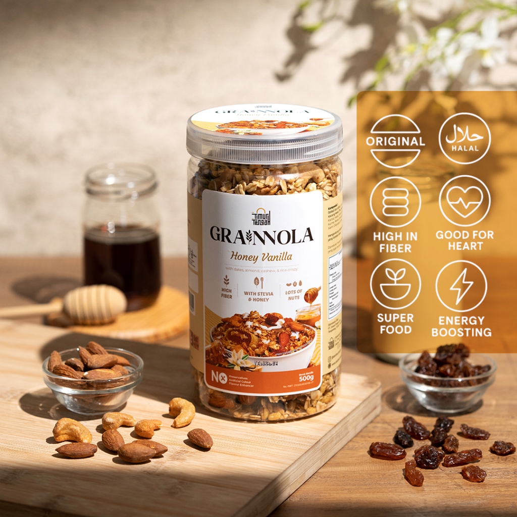 

Granola Vanilla 500 gr Timur Tengah Sereal Makanan Sehat High Quality