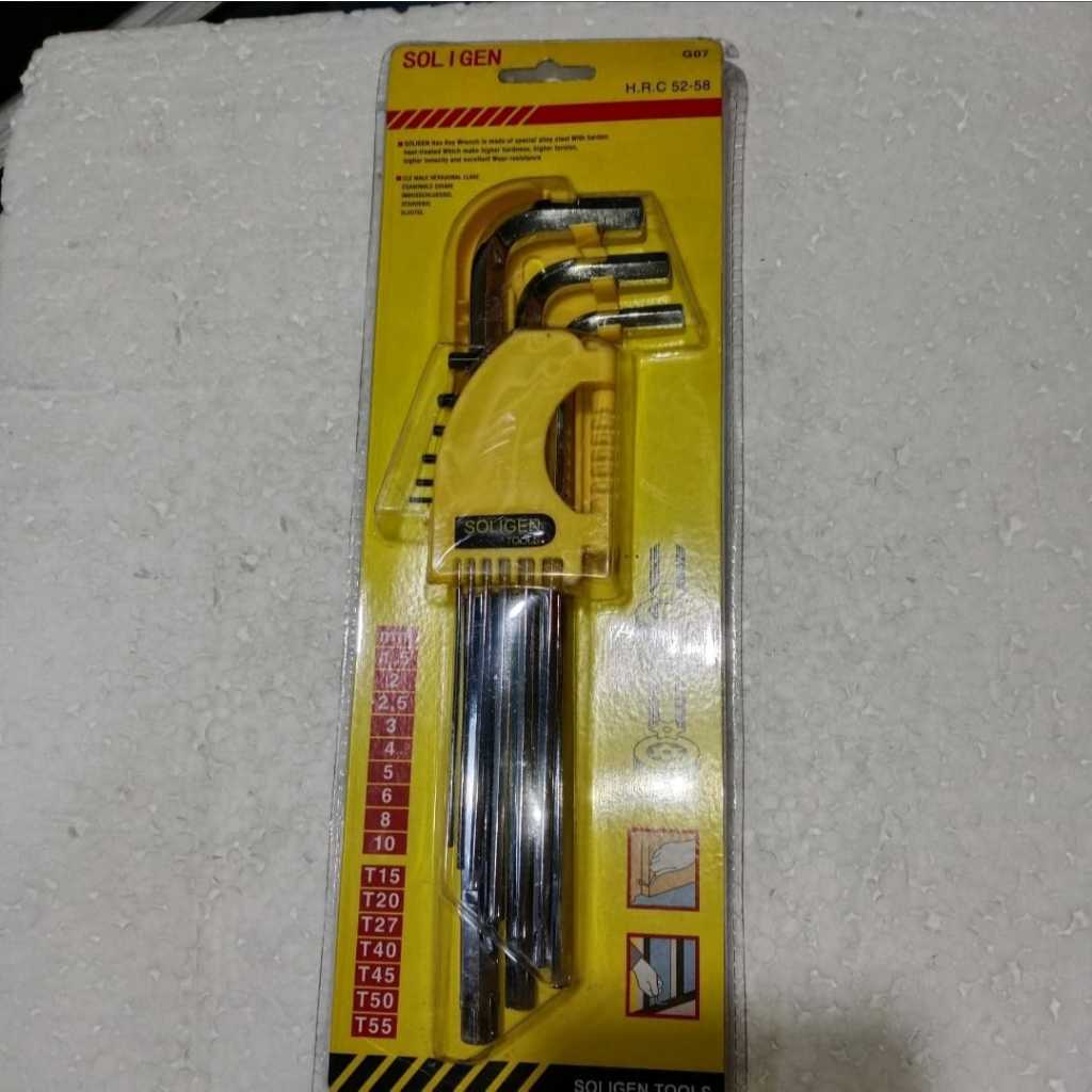 Kunci L Bintang Set Merk Soligen G07