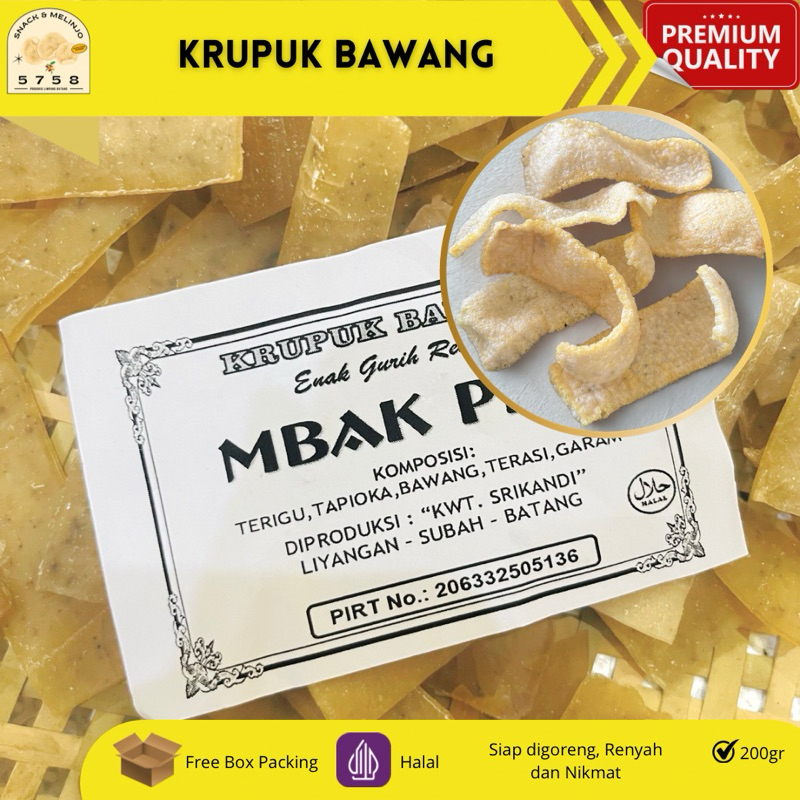 

Krupuk Bawang Mentah Renyah Nikmat 200gr