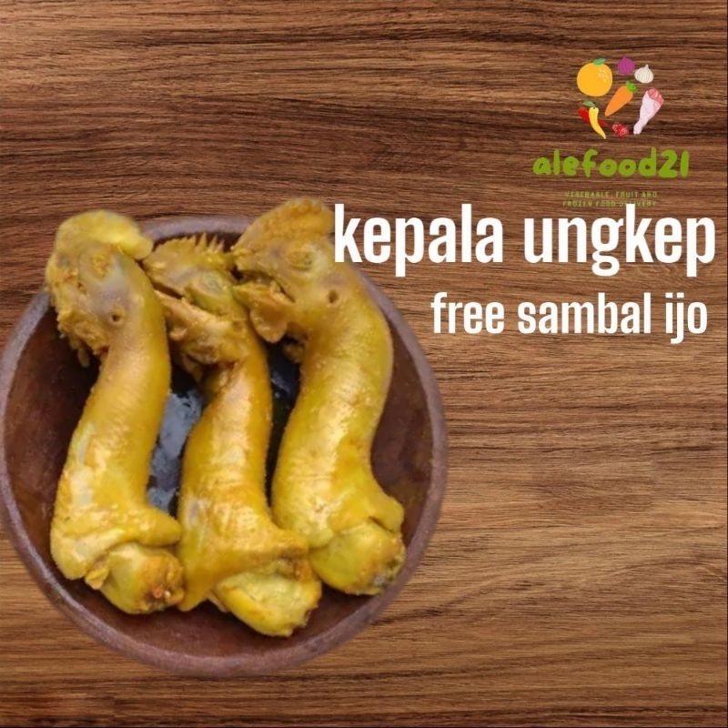 

kepala ayam ungkep isi 3 siap goreng free sambel ijo murah