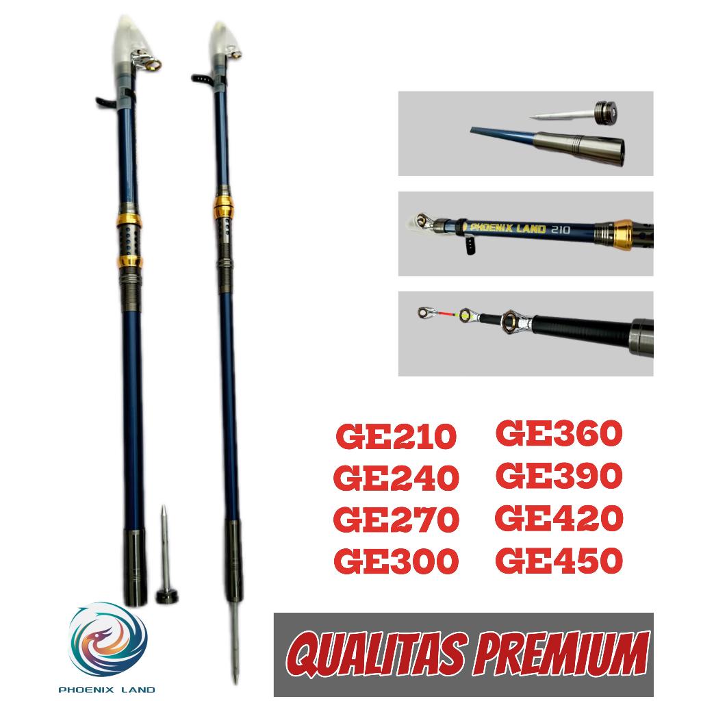 TERLARIS Joran Metal Kwalitas Premium Merek Terkenal Phoenix Land Joran memancing Ikan Besar