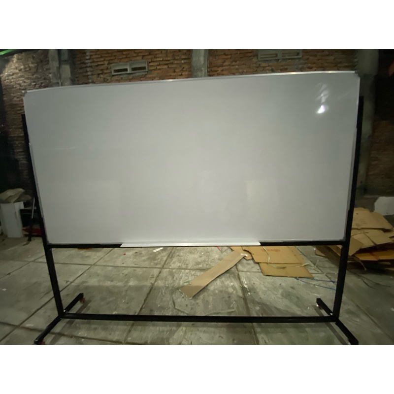 

WHITEBOARD STANDING PUTAR MAGNETIK double side uk 120 x 200 cm