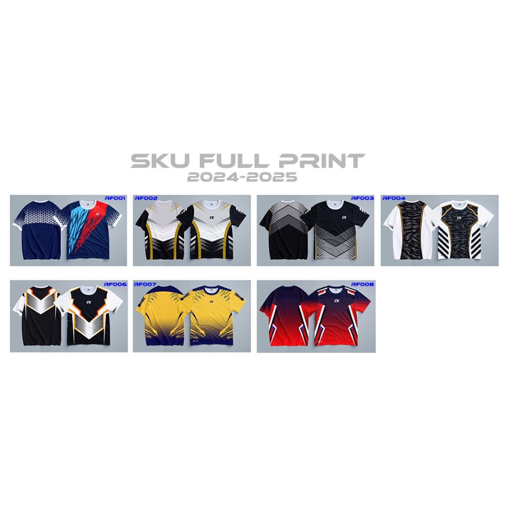 KAOS OLAHRAGA/KAOS TRAINING PRIA/WANITA FUTSAL VOLLY BADMINTON FULL PRINTING