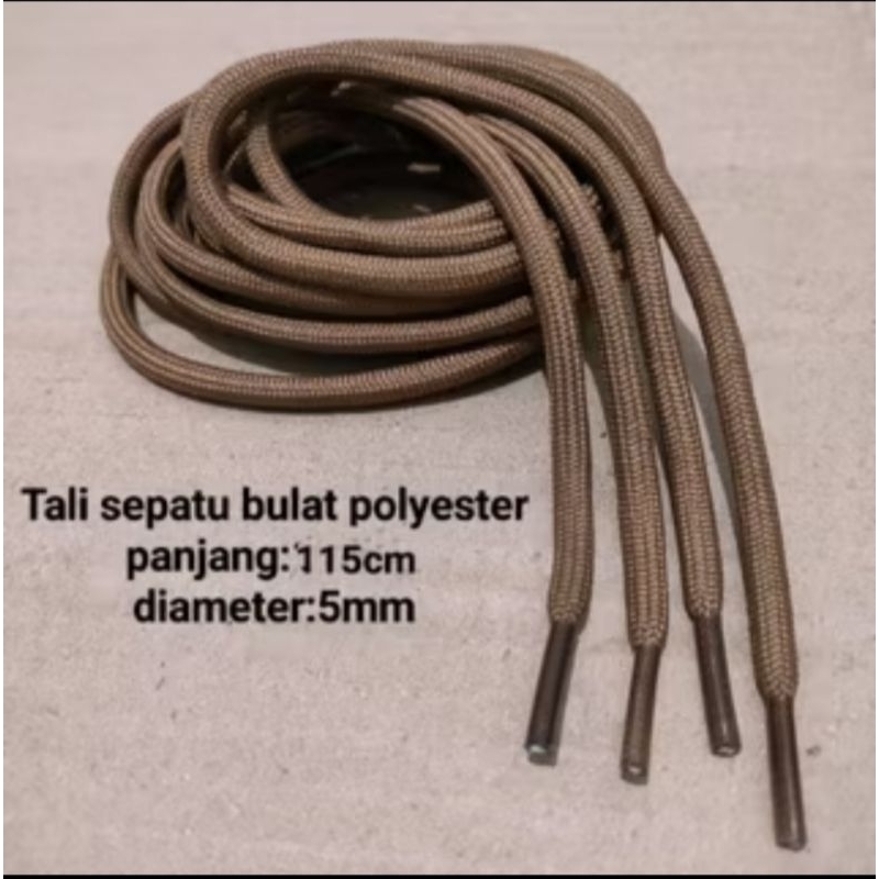 tali sepatu bulat premium 5 mm coklat