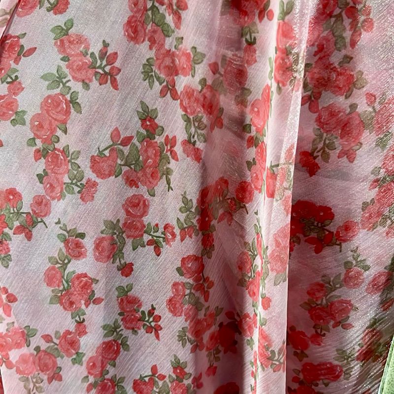 kain sifon salju motif bunga