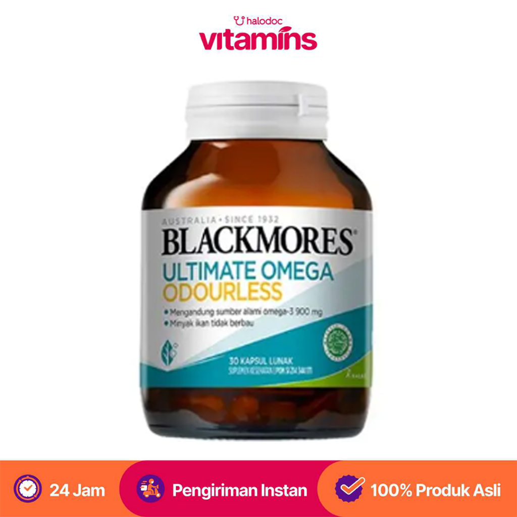 Blackmores Ultimate Omega Odourless Suplemen Minyak Ikan 60 Kapsul