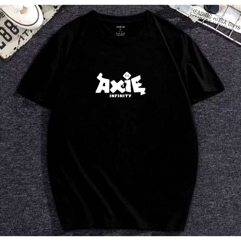 Tshirt Baju Kaos Crypto AXIE INFINITY/ Kaos Cryptocurrency/ Kaos Distro Pria Wanita
