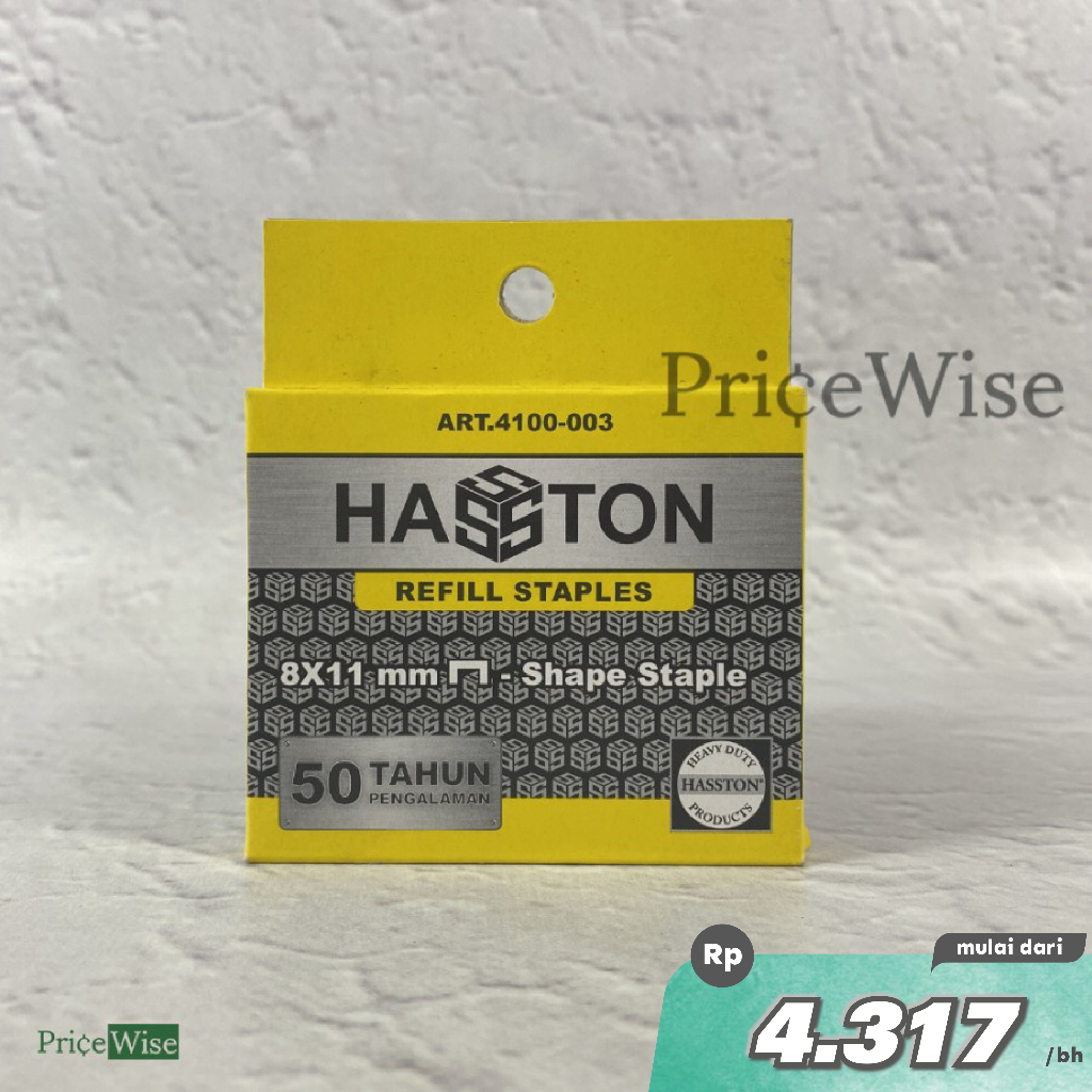 

(GROSIR) Refill Staple Gun 8 x 11 mm Hasston 4100-003 Isi Ulang Staples Tembak