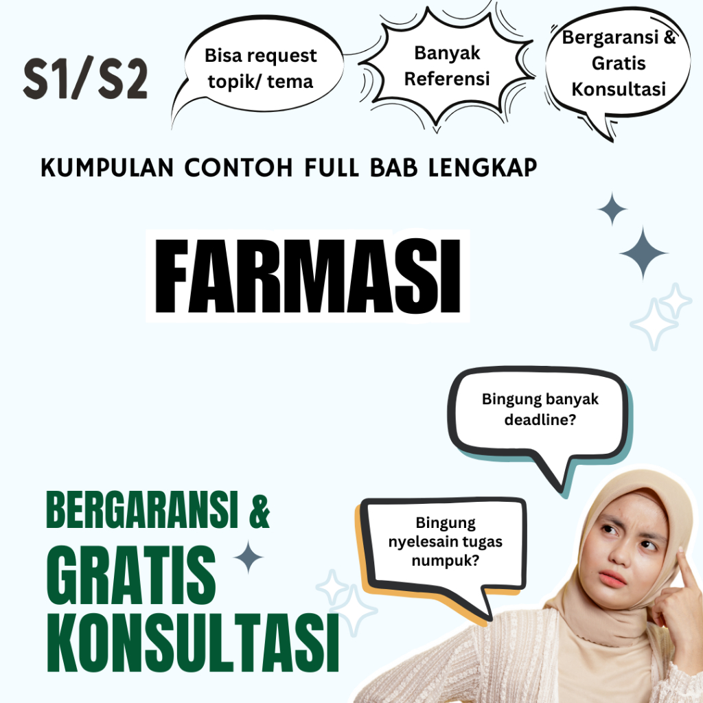 Contoh S1 / S2 FARMASI Full Bab Lengkap Gratis Konsultasi / Bimbingan dan Bergaransi