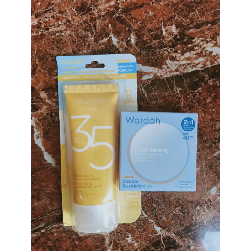 WARDAH SEPAKET SUNSCREEN DAN BEDAK LIGHTENING PROMO