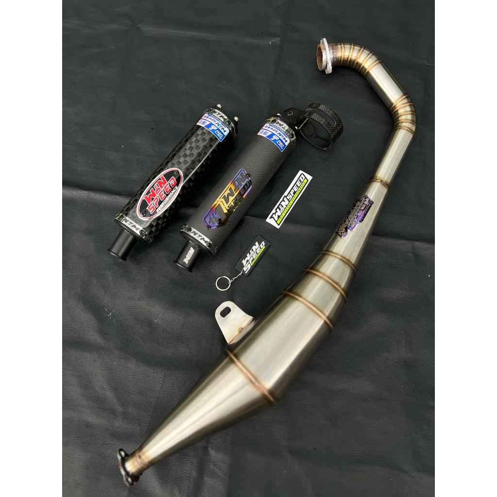 Knalpot Yamaha 125Z, Y125ZR, 125ZR Model Samping Stainless Silincer Carbon Catur & Plain Doff