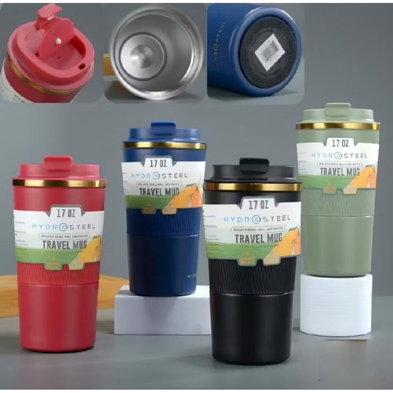 Termos Mug Coffee Travel 500ml Stainless Steel / Gelas Air Minum Tahan Panas Dan Dingin 8158