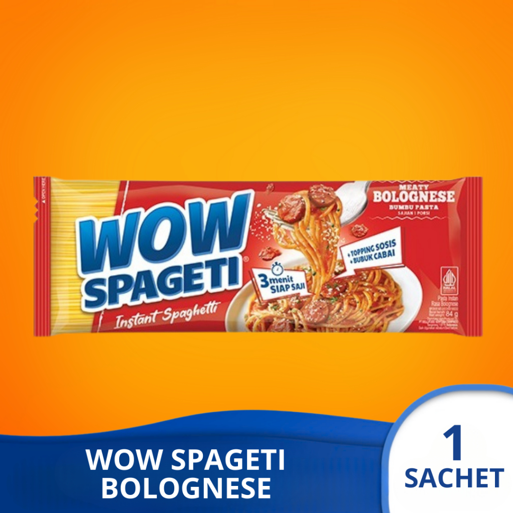 

WOW SPAGETI BOLOGNESE Pasta Instan 1 sachet