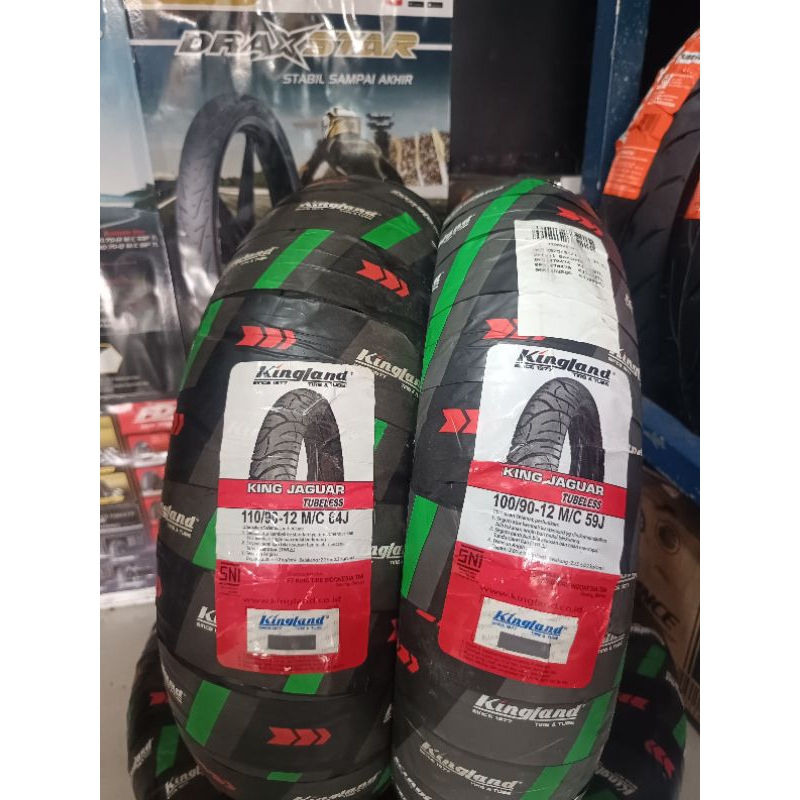 BAN KINGLAND 100/90-12 JAGUAR TUBELESS BAN KINGLAND 110/90-12 JAGUAR BAN RING 12