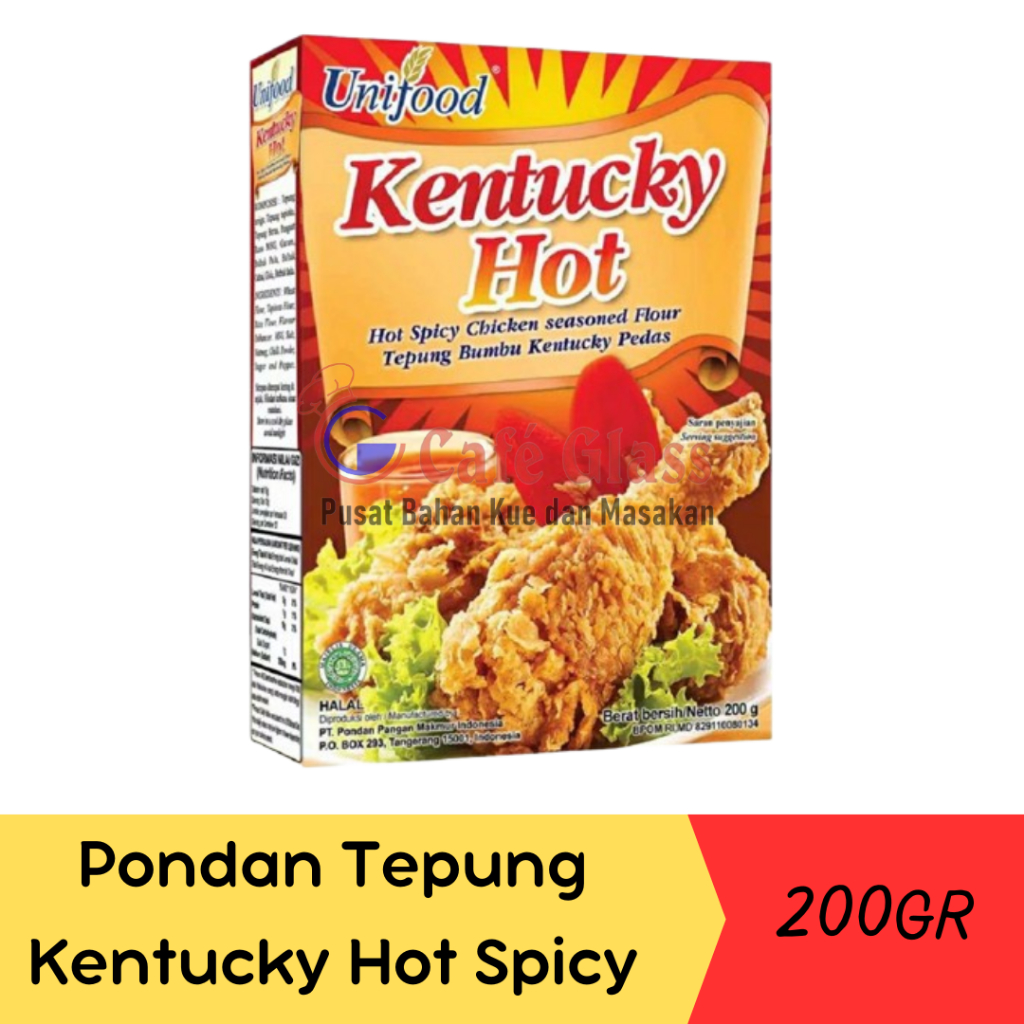 

Pondan Unifood Tepung Kentucky Hot Spicy/Premiks Kentucky Pedas-200GR