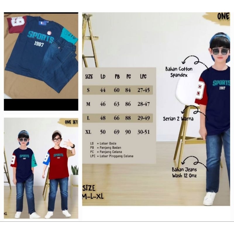 setelan jeans anak ABG london Kids