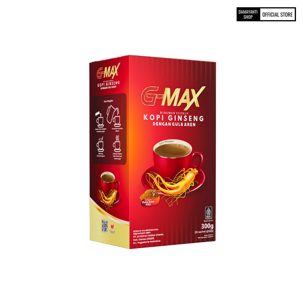 

GMAX Minuman Kopi Pria STAMINA Terbukti khasiatnya Original Bpom Extra Gingseng Dan Gula Aren Asli