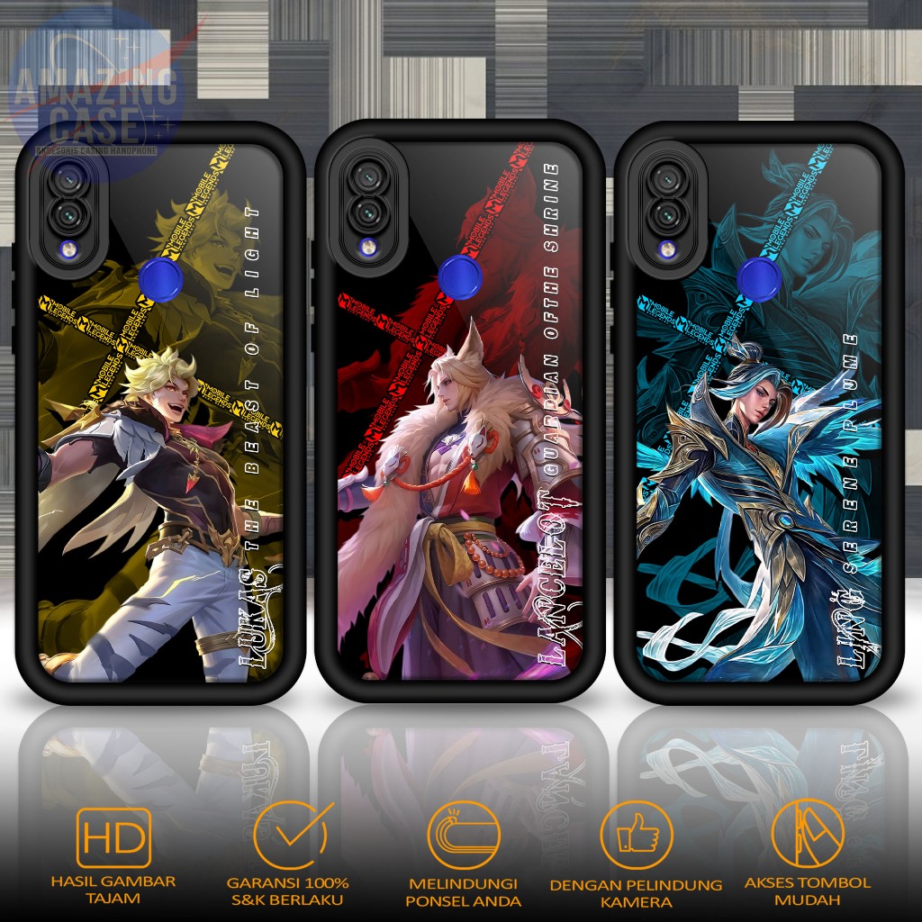 Softcase Glass kaca For REDMI NOTE 7 NOTE 7 PRO HERO Casing Handphone Case Hp Procamera