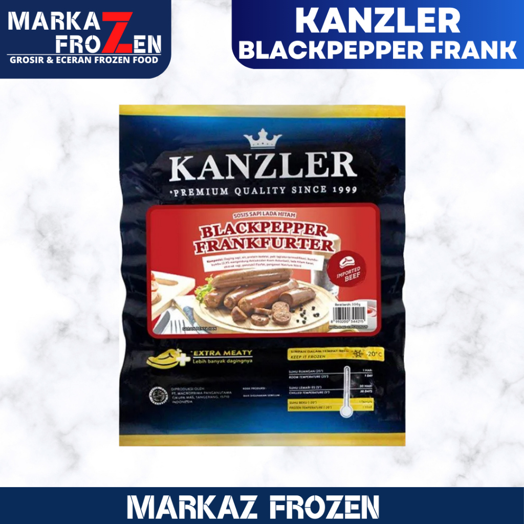 

KANZLER BLACKPEPPER FRANKFURTER 300GR