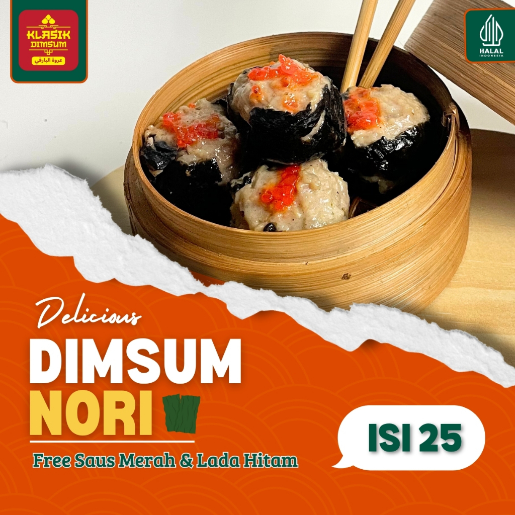 

Dimsum Nori Isi 25pcs Frozen Premium & HalalGratis Saus Merah & Lada Hitam
