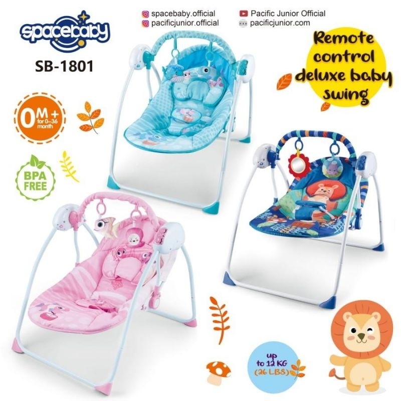 Swing baby bouncer remote control deluxe baby swing SB: 8101 space baby.