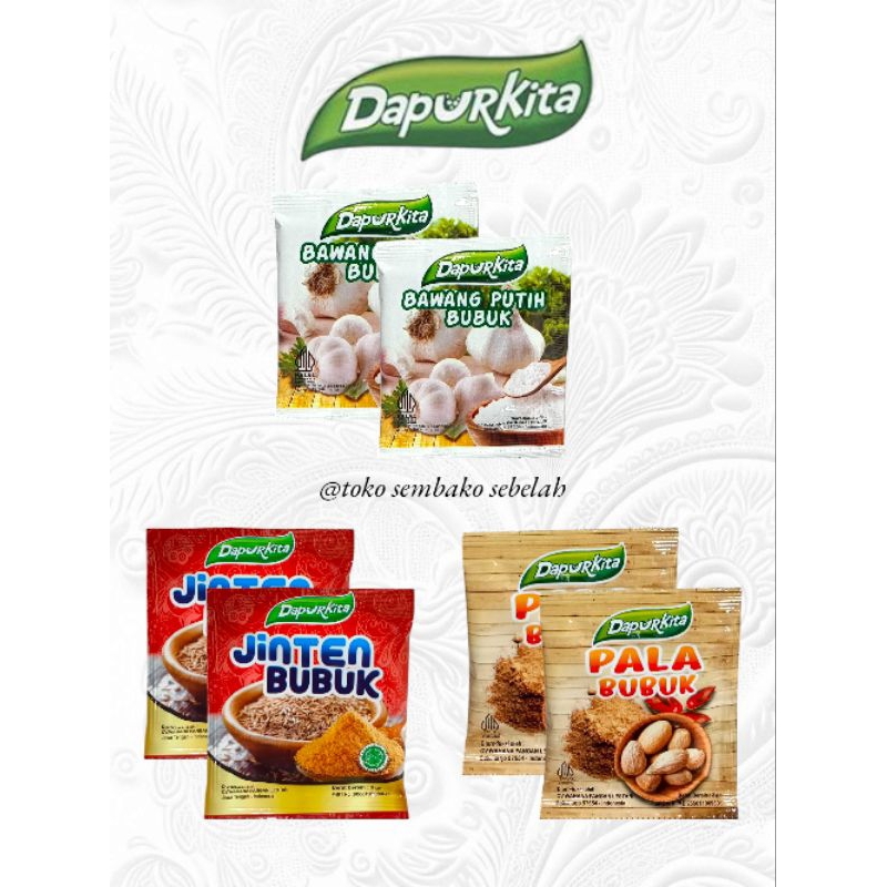 

DapurKita Bawang Putih Bubuk Jinten Bubuk Dan Pala Bubuk 1 Renteng Isi 12 Sachet