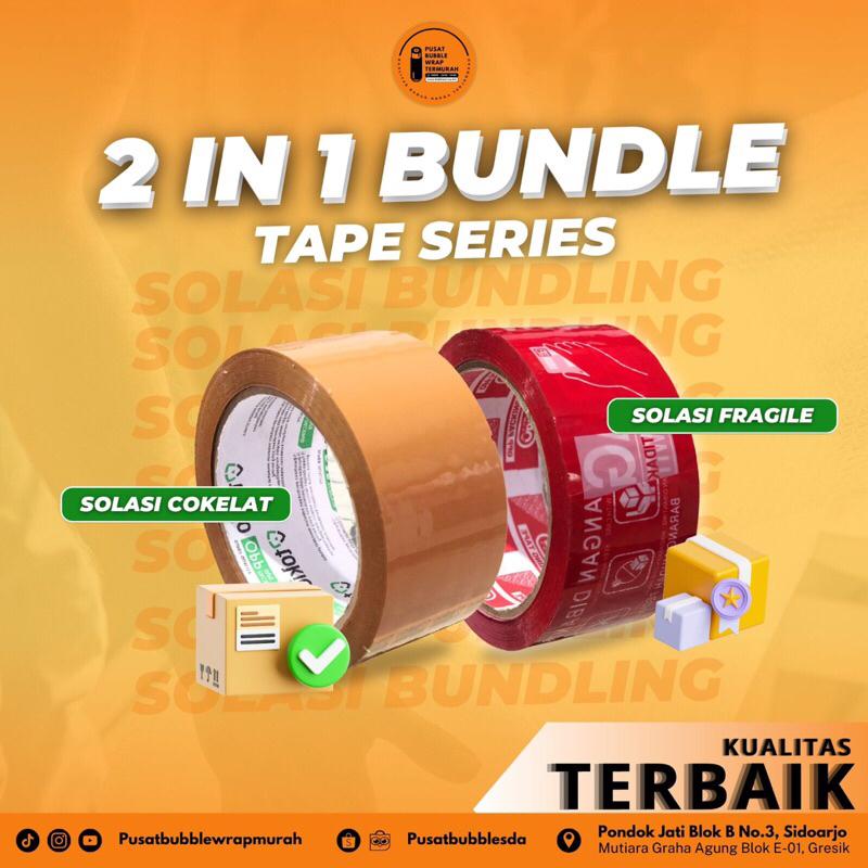 

Paket Bundling Solasi Dan Fragile 100 yard Daya Perekat Kuat Harga Termurah
