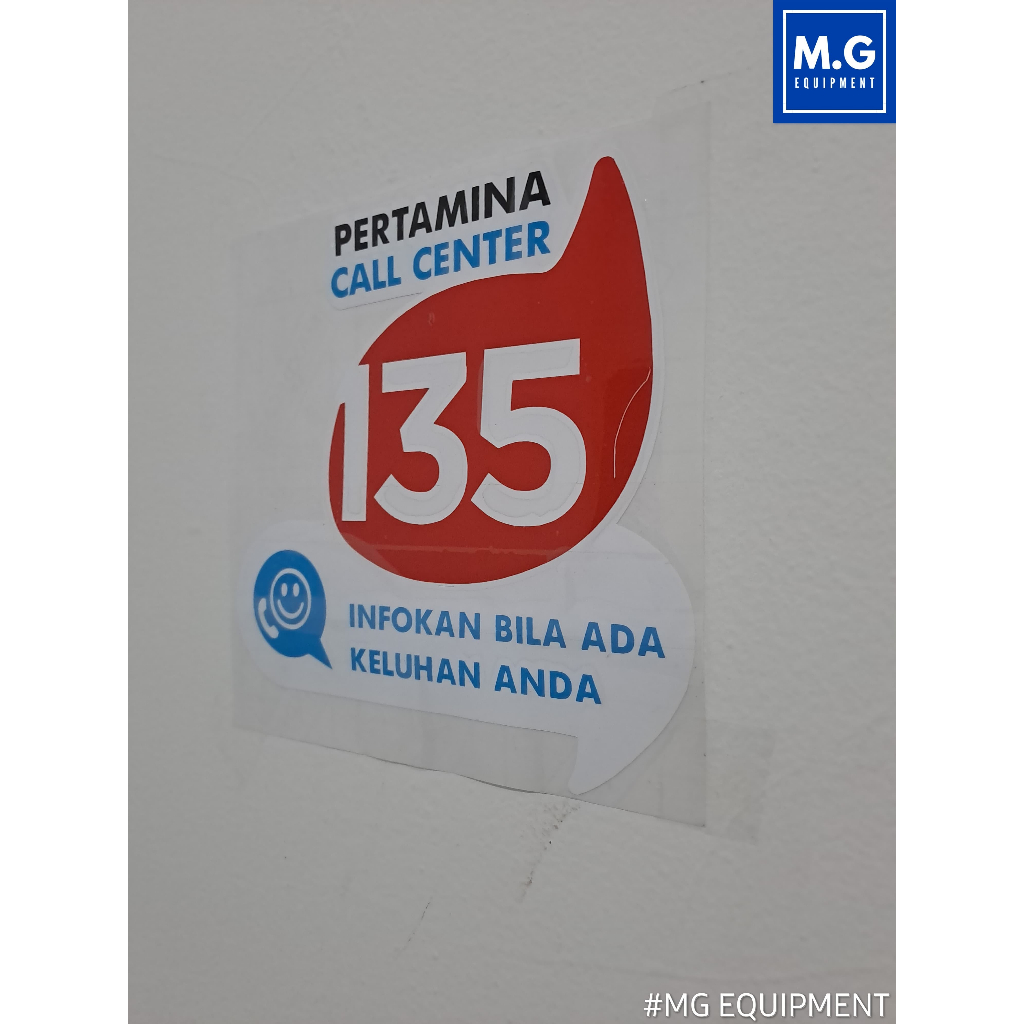 

Ay00! Sticker Call Center Pertamina 135 Sticker 135 Sticker Keluhan Spbu 135 Uk 20x20