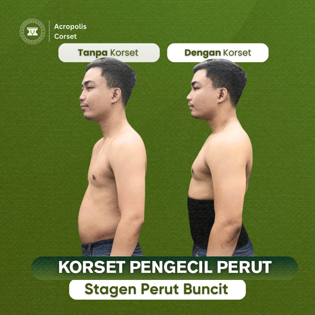 Stagen / Korset Pria / korset laki laki / korset cowok pengecil perut / Korset  Pelangsing buncit