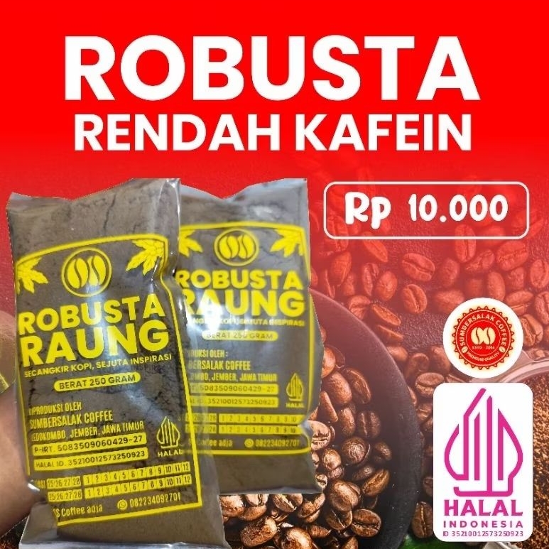 

Bubuk Kopi Rendah Kafein 250 Gram