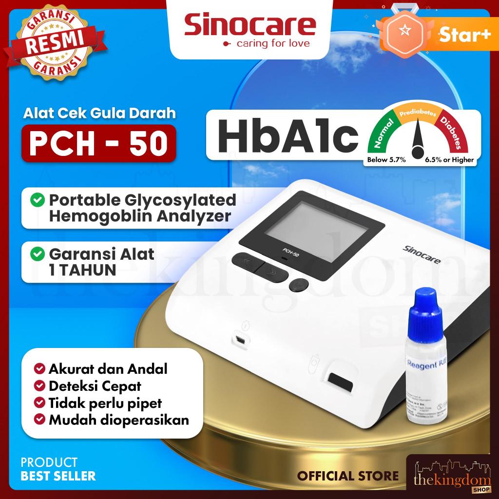 Sinocare PCH-50 Portable Glycosylated Hemoglobin Analyzer HbA1c Alat Cek Gula Darah Blood Glucose Ch