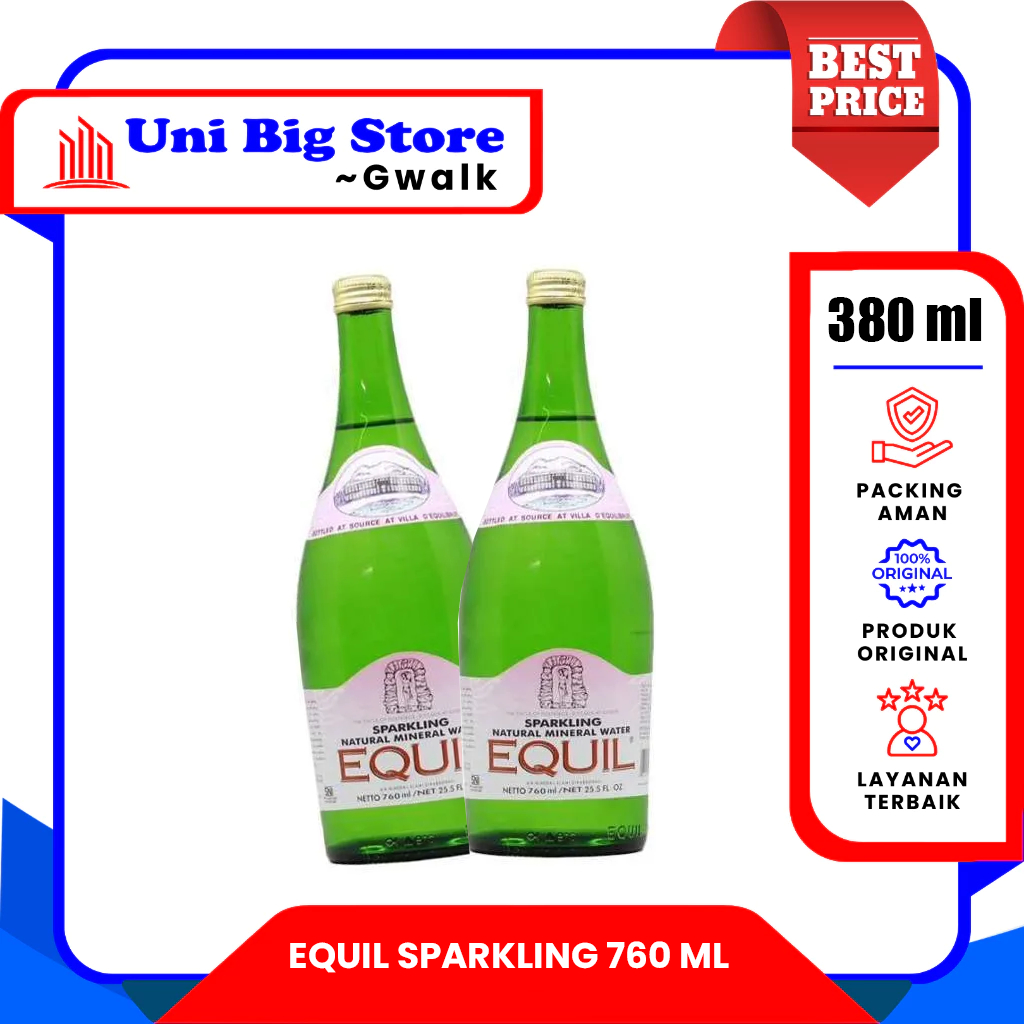 

EQUIL SPARKLING MINERAL WATER AIR SODA BOTOL - 760 ml