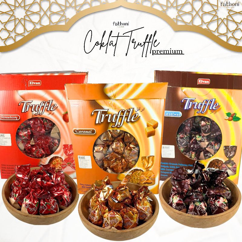 

Elvan Truffle Coklat Arab Turki Oleh-Oleh Haji Umroh isi 15pcs(240gr-250gr)