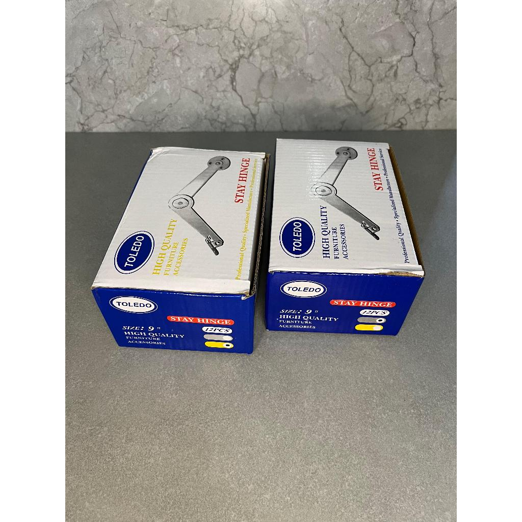 ENGSEL SALON TOLEDO 9 INCH PUTIH & KUNING / ENGSEL PENAHAN JENDELA 9 INCH TOLEDO / SIKUTAN JENDELA /