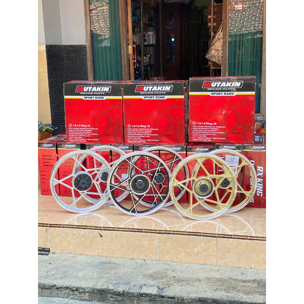 velg mutakin model enkei japan bintang SUZUKI RGR 150 thunder 125 RX KING RXK RXS RXZ ring 18 velg b