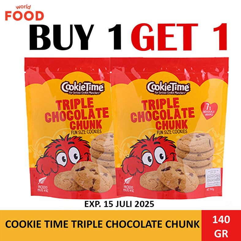 

COOKIE TIME TRIPLE CHOCOLATE CHUNK 140GR * PROMO !! BUY1 GET 1 FREE ***