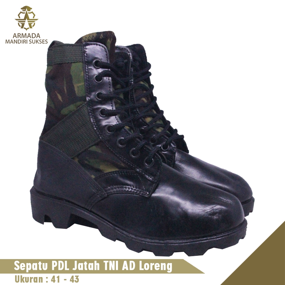 Sepatu PDL Jatah TNI AD Loreng | Sepatu PDL Apel Loreng